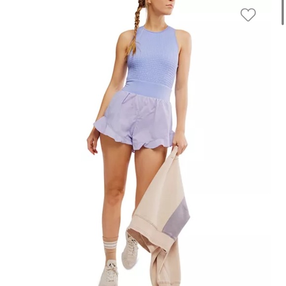 New Free People Movement Breathless Sleeveless Romper women Twilight Violet M - Picture 5 of 8